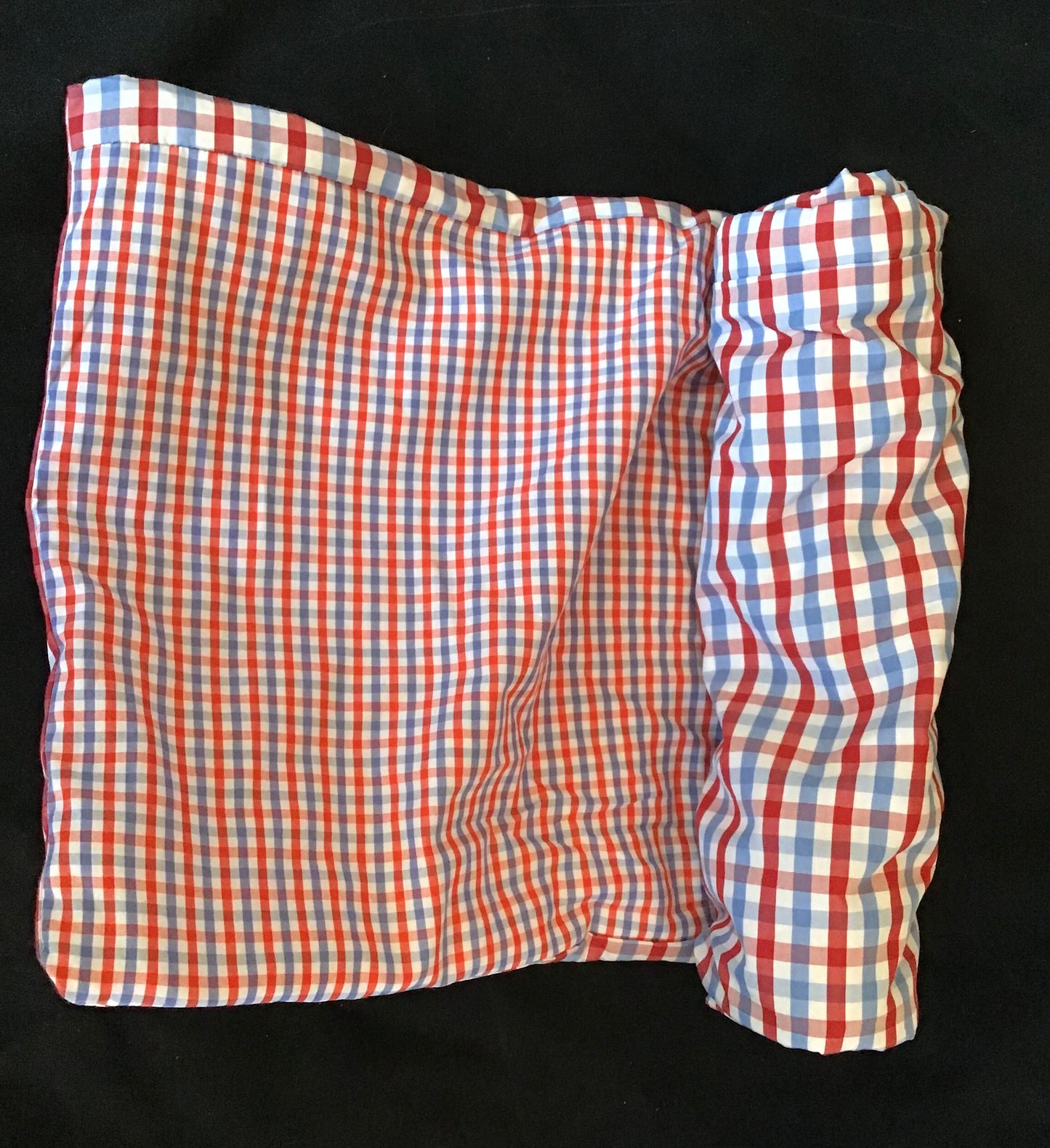 Cotton Shirting in red white blue plaid mix
