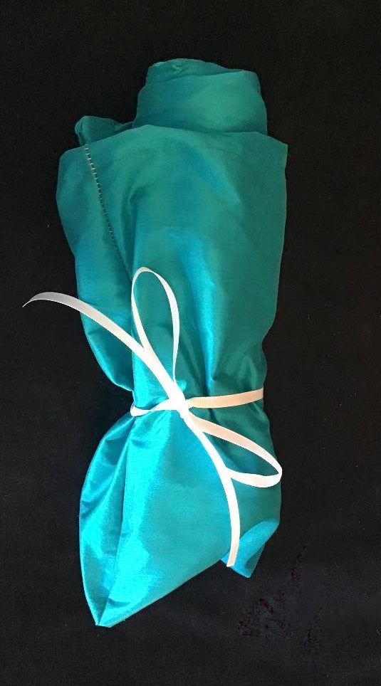 silk shantung in turquoise #107