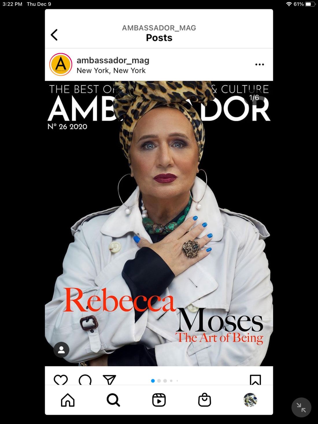 Rebecca Moses in Ambassador Magazine. Always elegant, with international style!