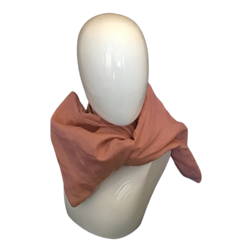 Linen Twisturban® Turban in yarn dye peach with gold