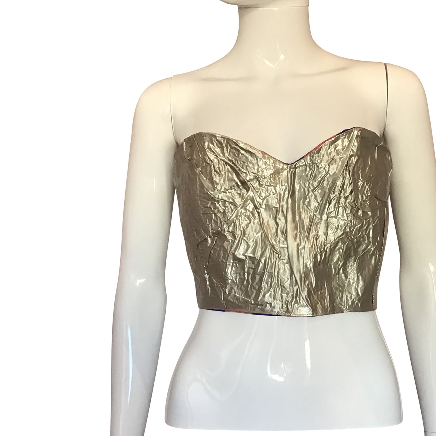 Morphy Bustier vest in Silk Twill  and metallic silk shantung