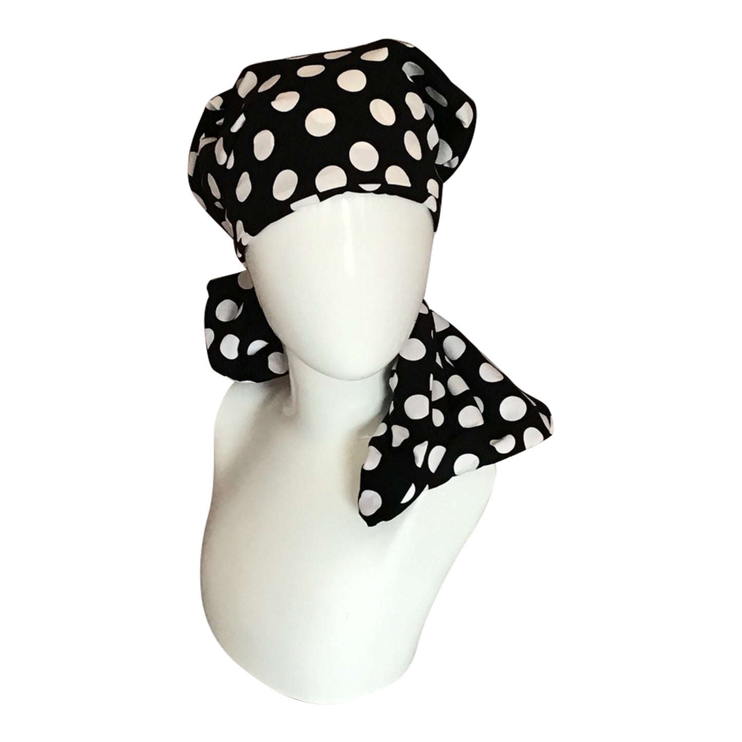 Dots! Black with white polka dots.