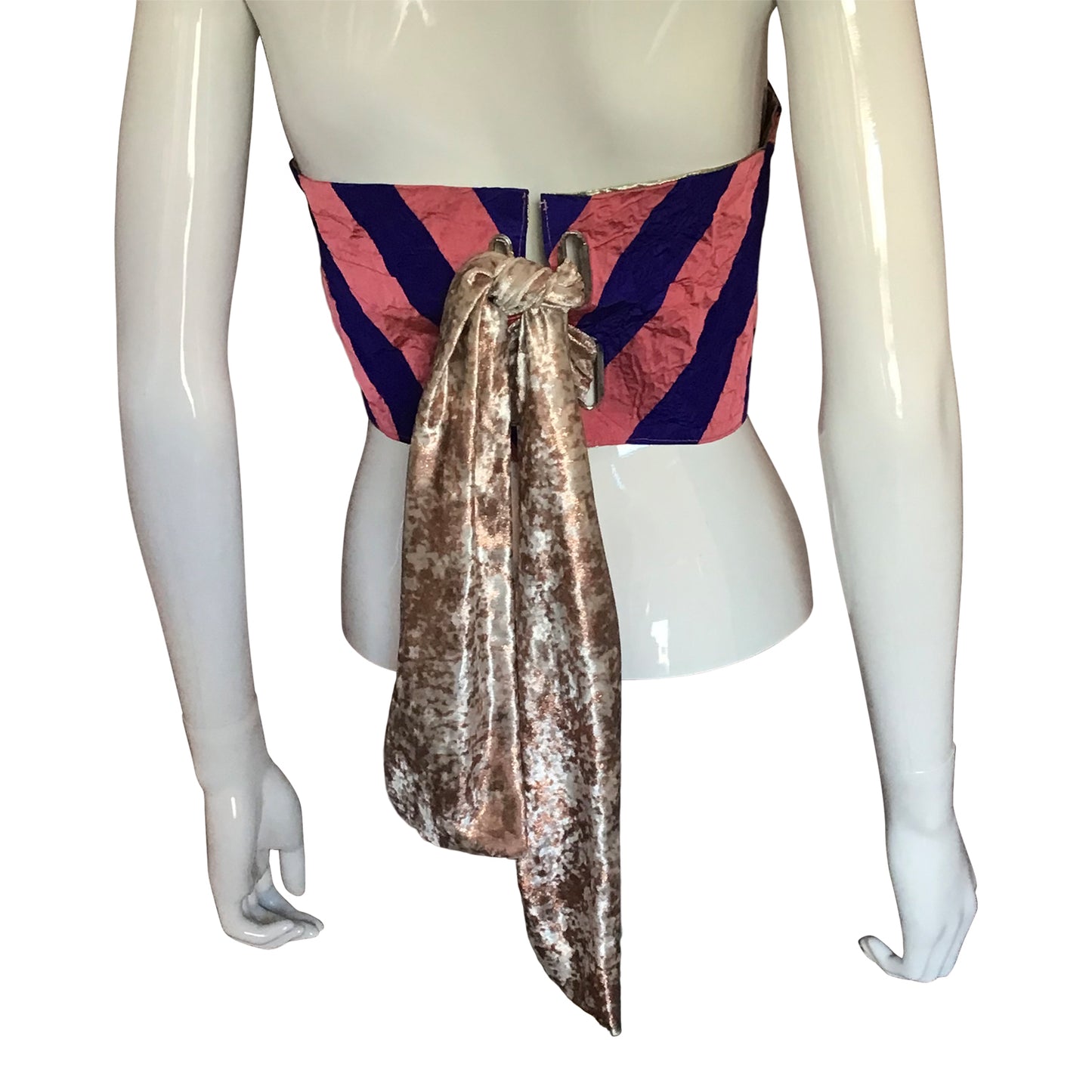 Morphy Bustier vest in Silk Twill  and metallic silk shantung