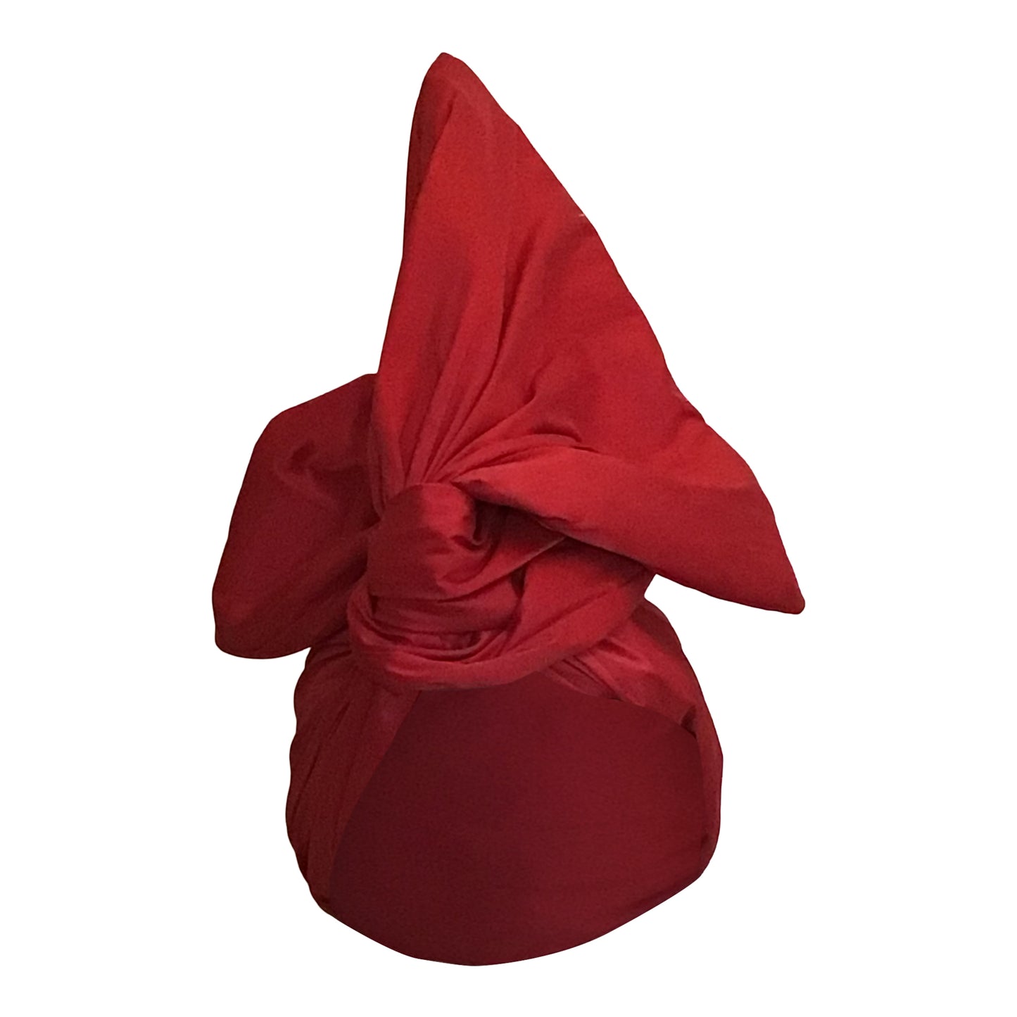 True red silk shantung Twisturban color#118