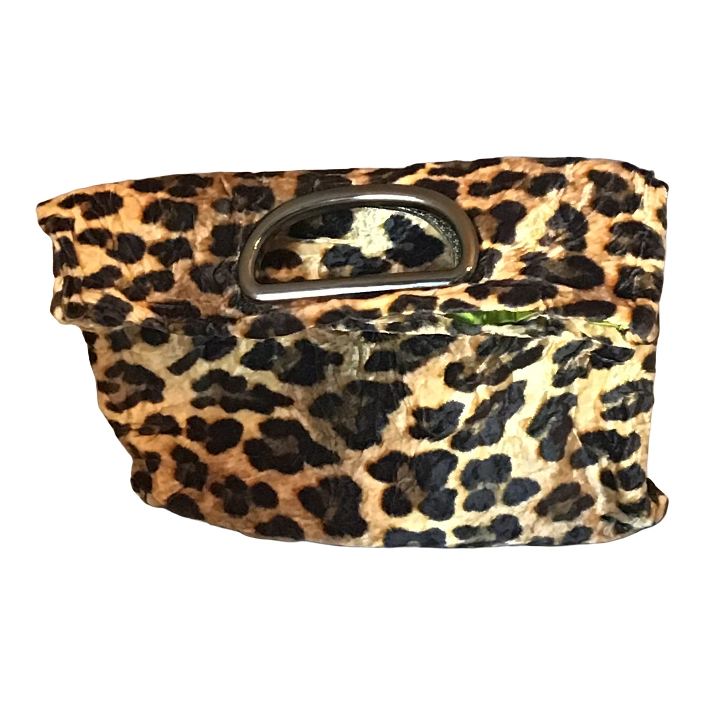 Morphy Leopard print Velvet & Silk Handle  Bag