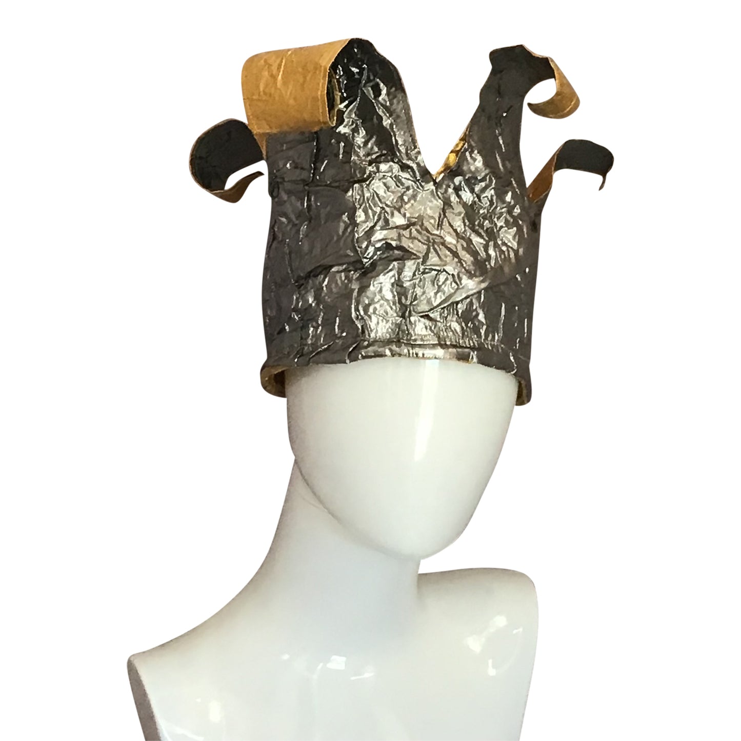 Morphy Metallic Gold & Silver Silk Shantung Crown