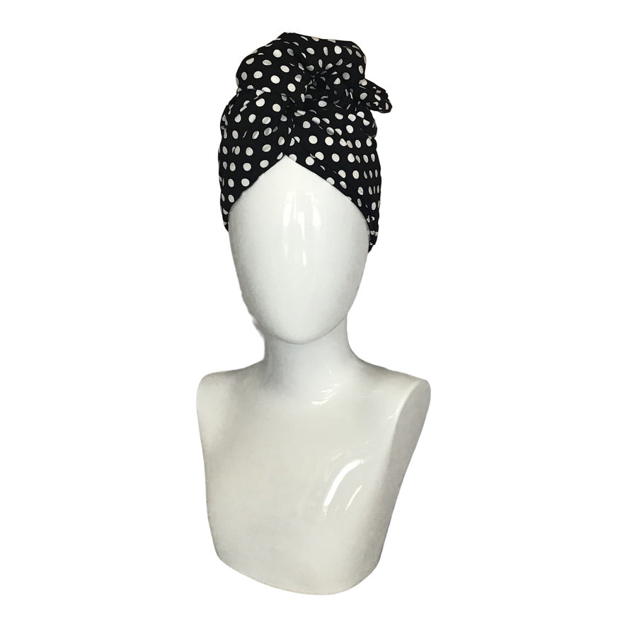 DOTS! Classic Black with white polka cotton dots