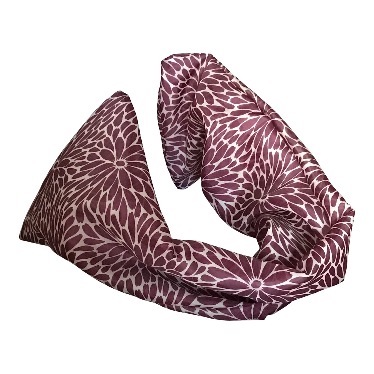 Silk Organza Twisturban Turban in Wine & White