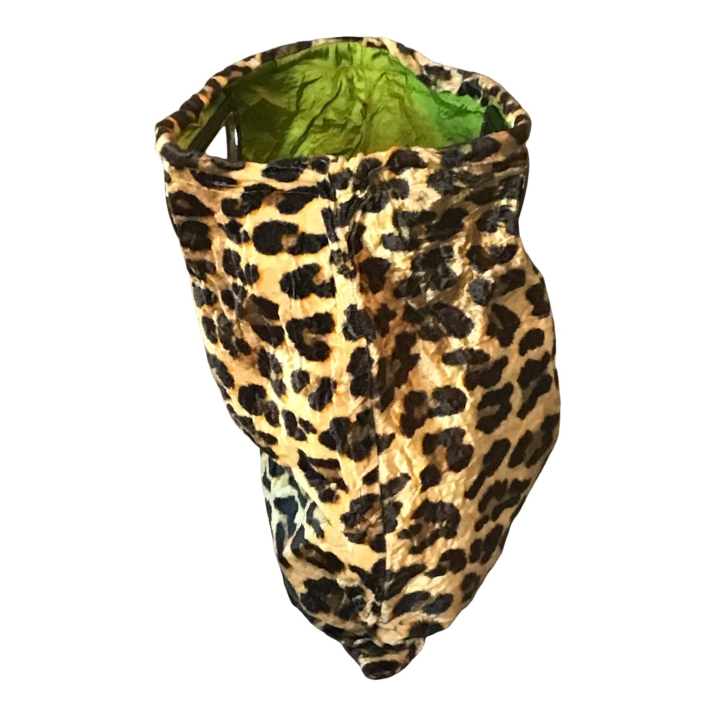 Morphy Leopard print Velvet & Silk Handle  Bag