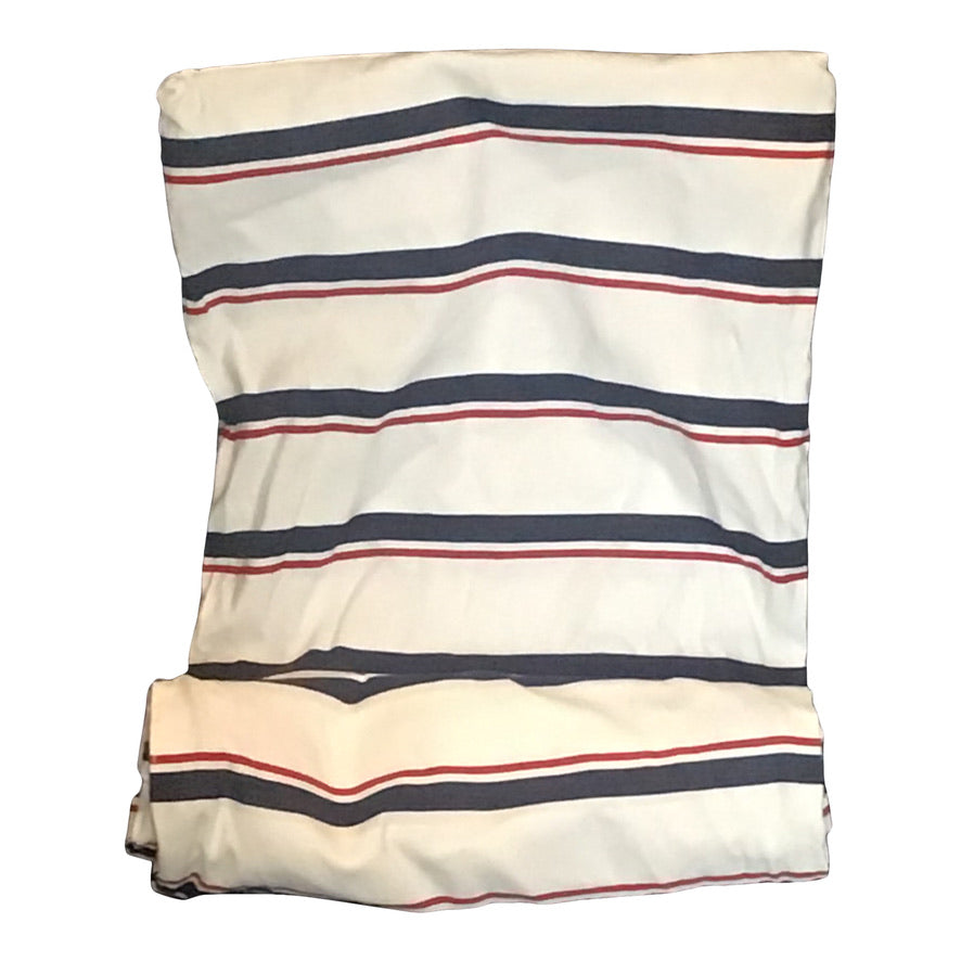 Caftan cotton cabana stripe in red & white & Blue
