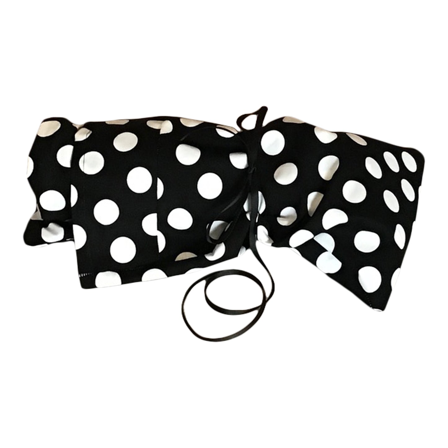 Dots! Black with white polka dots.