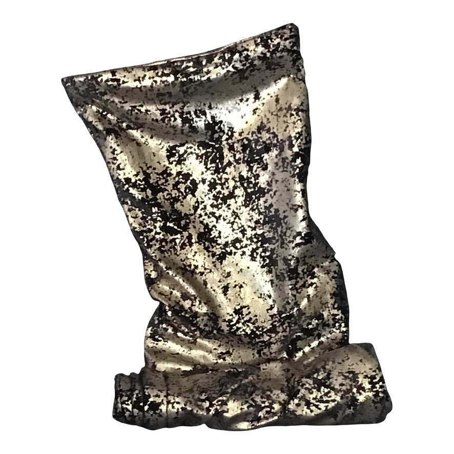 Velvet Twisturban in Black with gold "mica" pattern