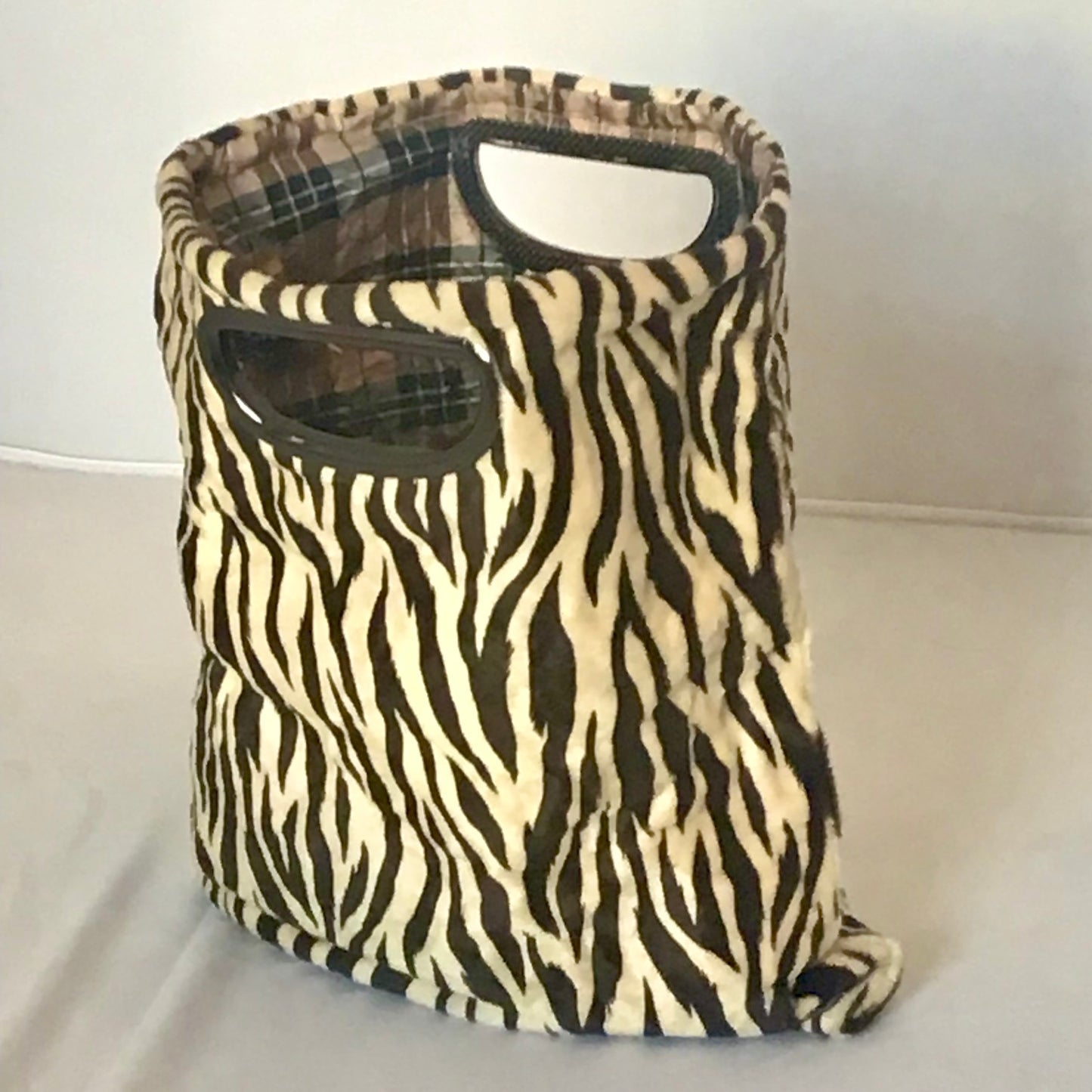 Morphy Zebra print Velvet & Tie Silk Handle  Bag