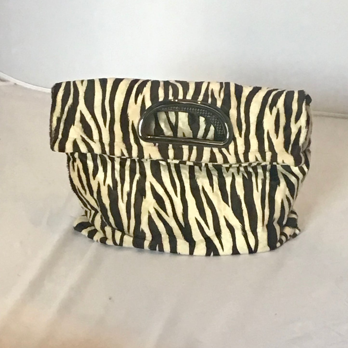 Morphy Zebra print Velvet & Tie Silk Handle  Bag