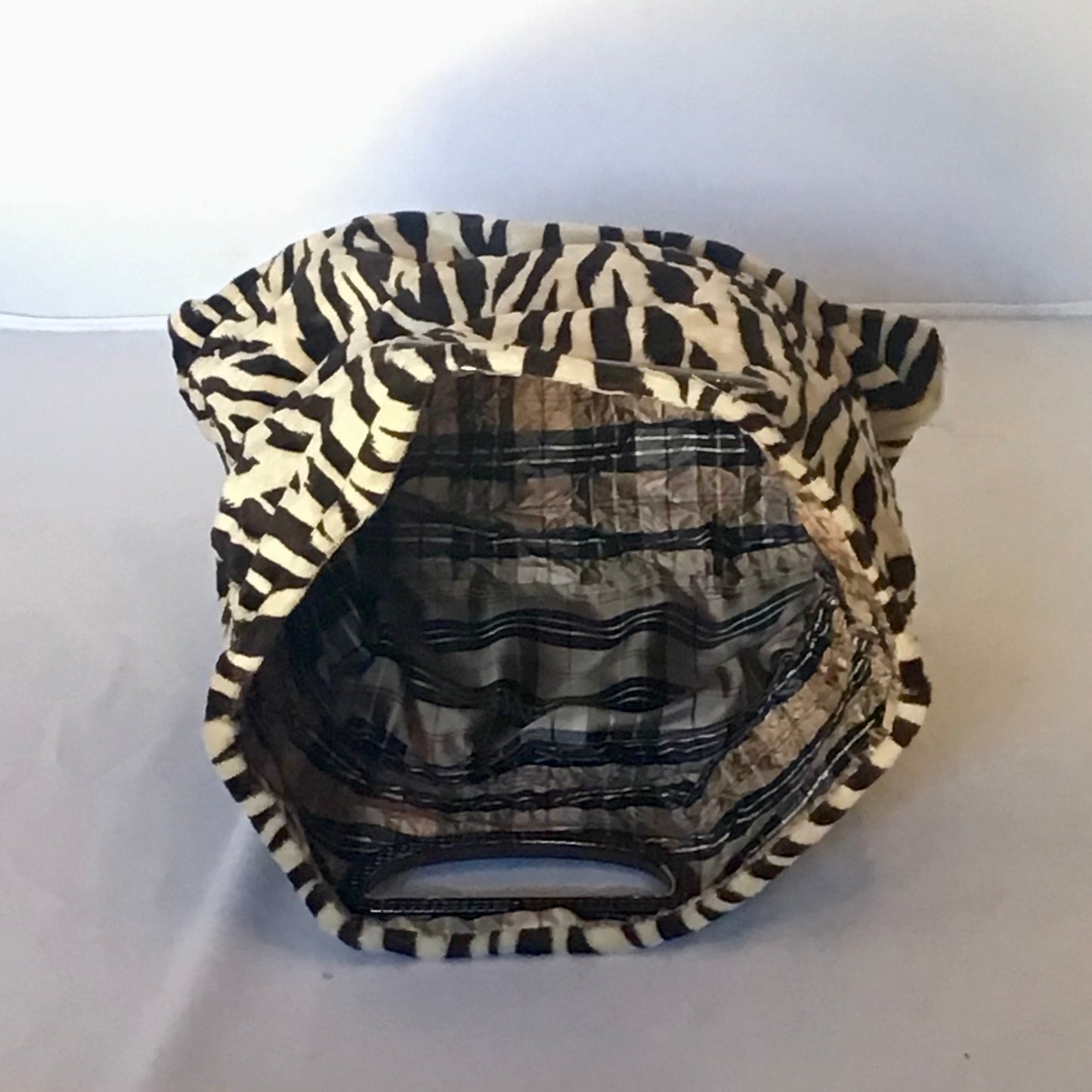 Morphy Zebra print Velvet & Tie Silk Handle  Bag