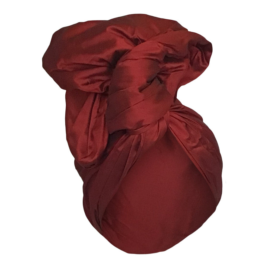 Red silk shantung Medium Twisturban® color 120