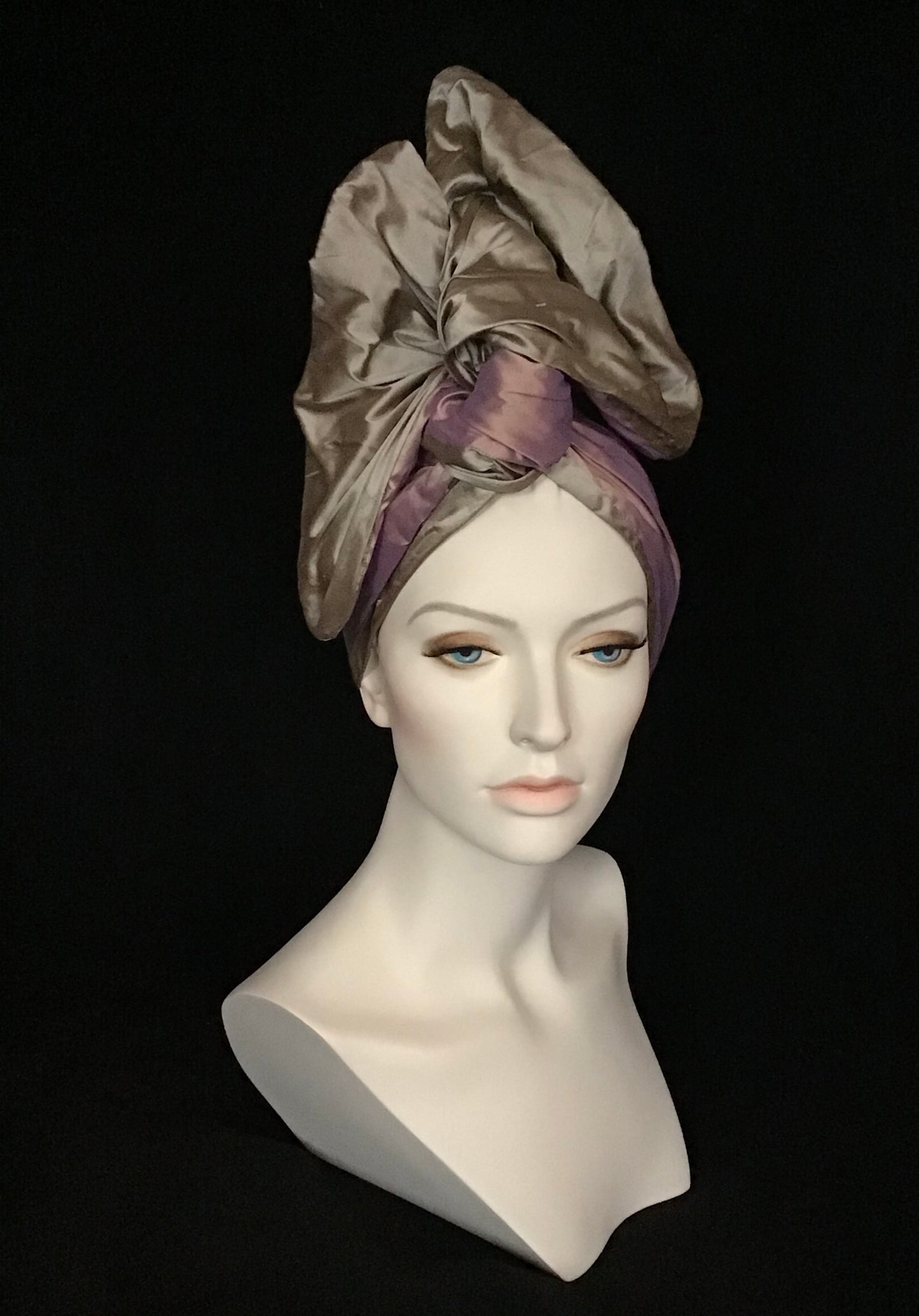 Silk Shantung in two tones Rose #105 and taupe #108