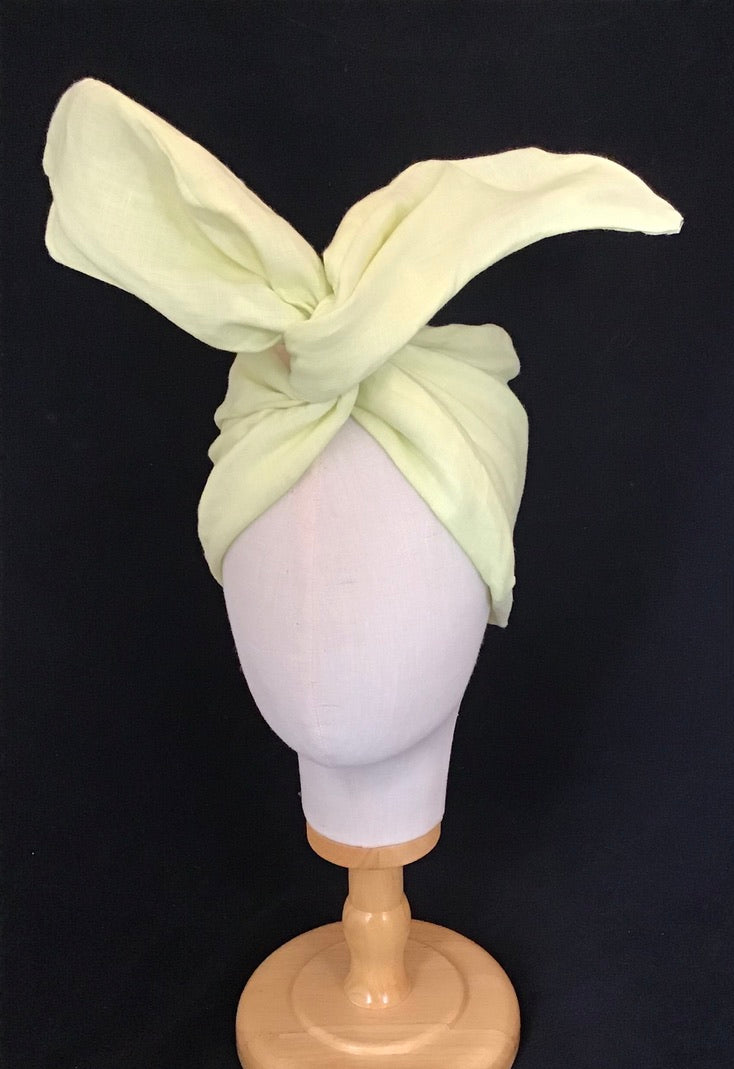 Mini Twisturban in handkerchief linen *sample