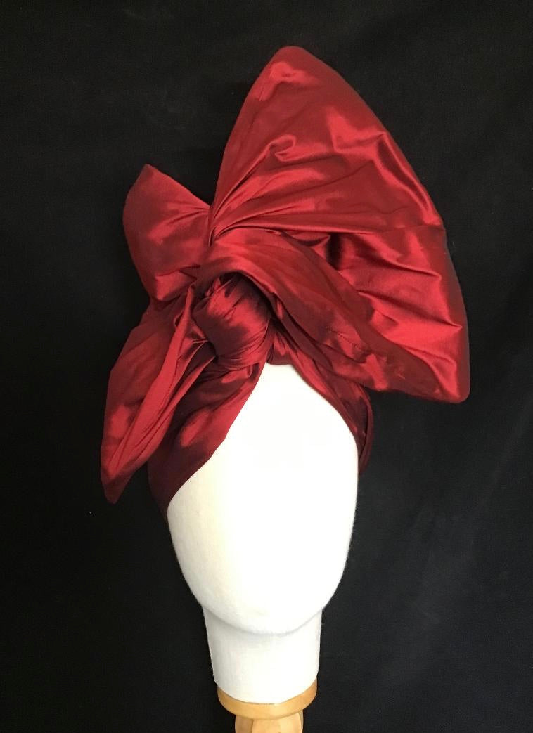 Red silk shantung Medium Twisturban® color 120